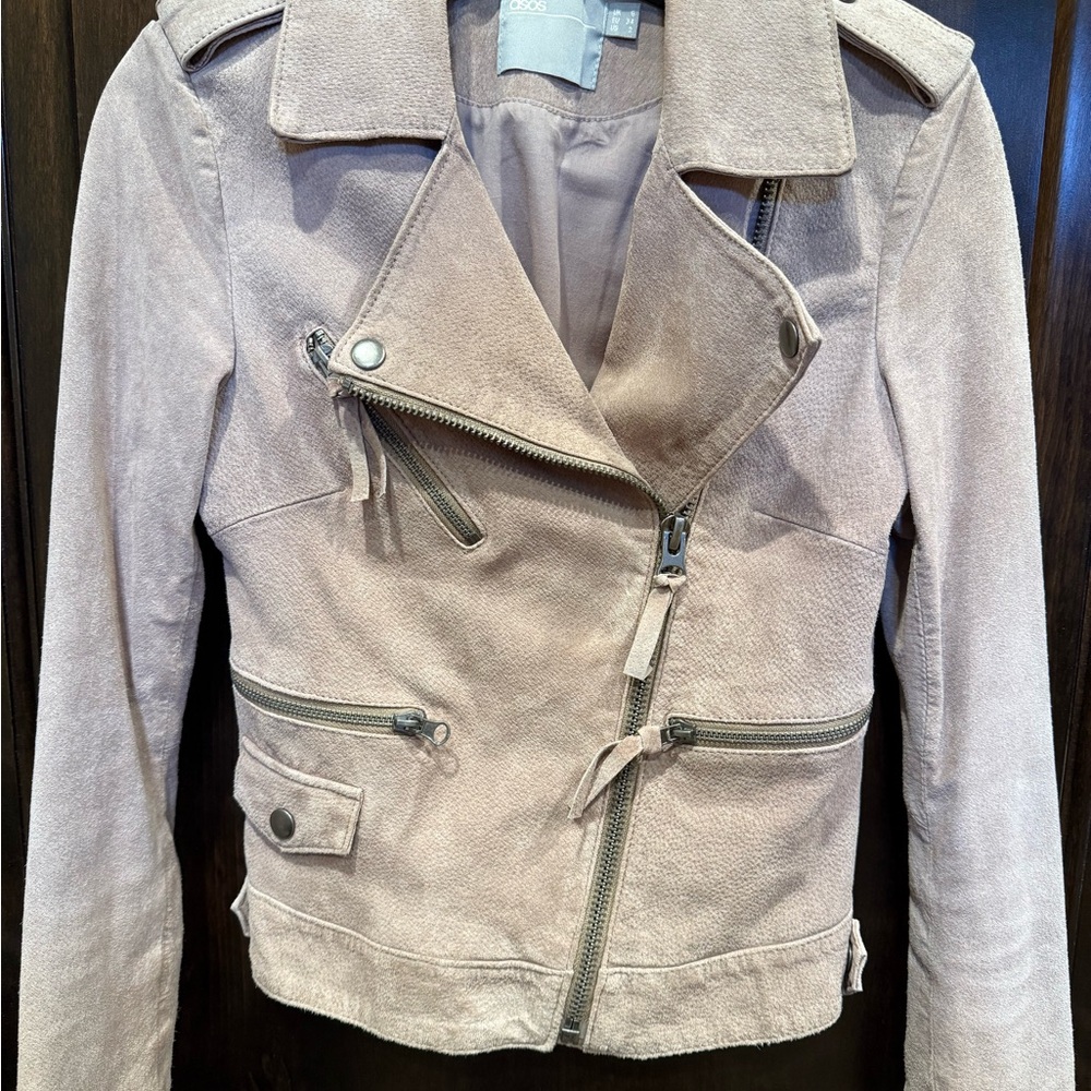 ASOS Light Pink Leather Jacket